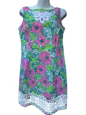 Vintage Lilly Bloomin Cocoonin print shift dress size 6
